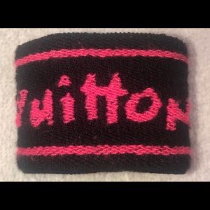 Authentic Louis Vuitton sweatband wristband Black